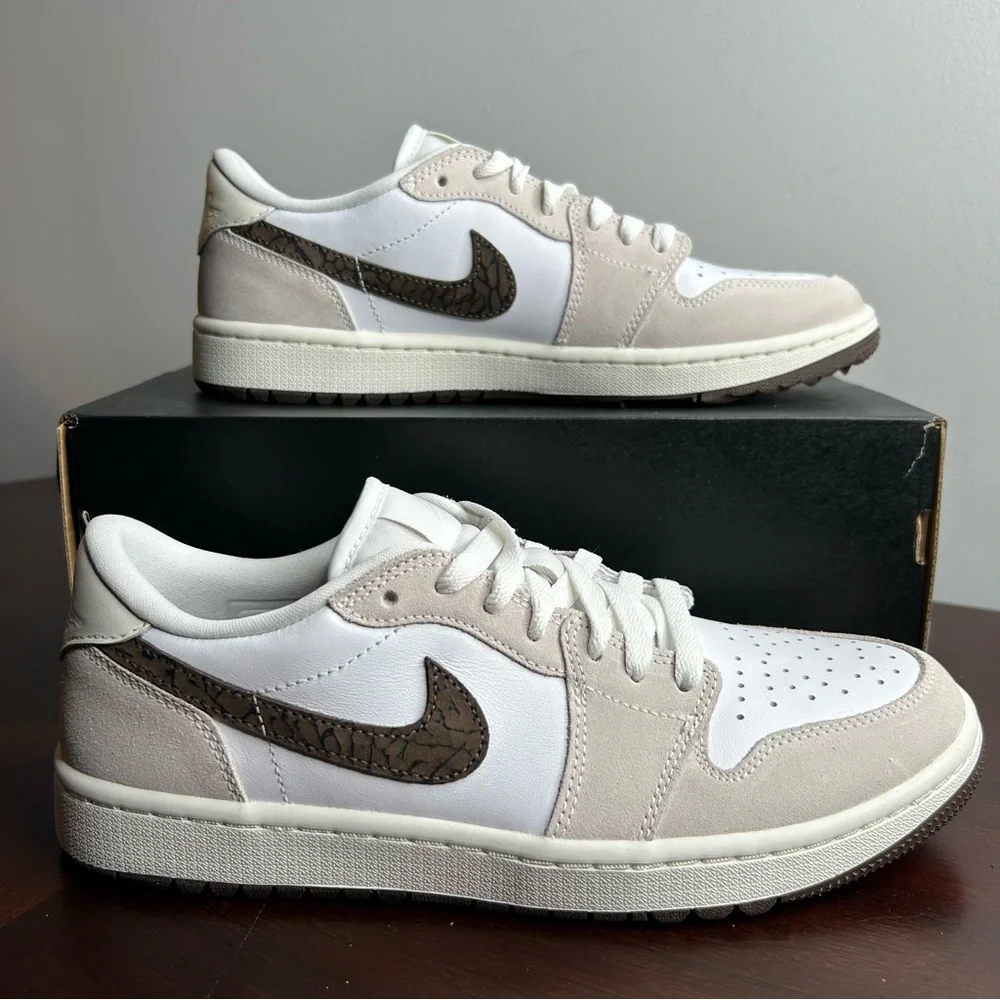 Jordan 1 Retro Low Golf Light Orewood Elephant (8.5M/10W) - Picture 6 of 12